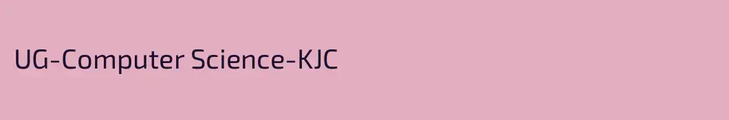 UG-Computer Science-KJC
